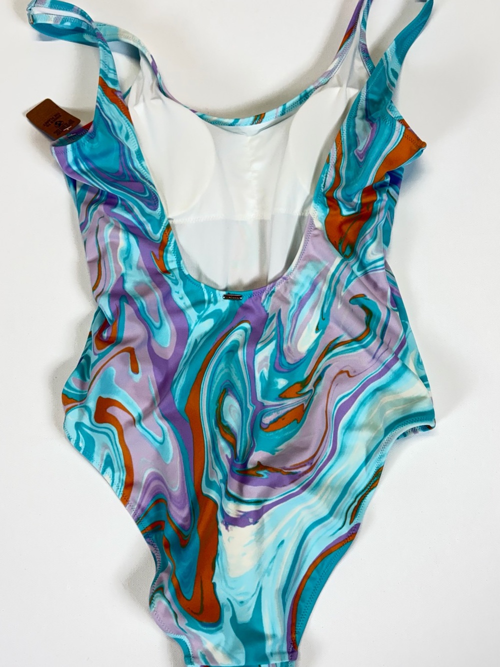 PINK Victoria’s Secret Marble Print One Piece Swimsuit Size Small NWT - Picture 3 of 5